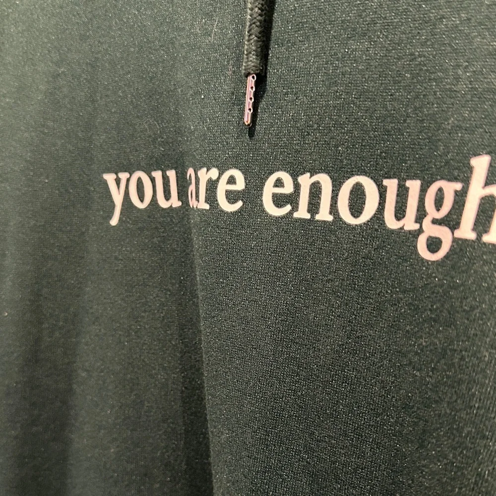 Dark Green Hoodie with Inspirational Text size medium - Picture 4 of 5